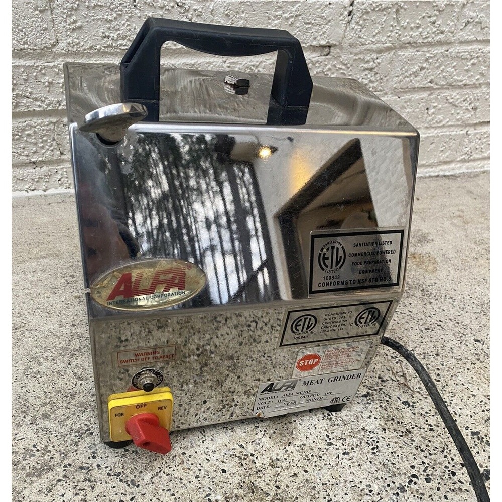 Alfa International Meat Grinder #12 Model MG1hp AMG-12 Electric Countertop Works